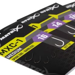 Cheapest 🤩 Matrix MXC-1 Medium Spade End Barbless Hooks Terminal Tackle 🎉 -Prologic Fishing Official matrix mxc 1 spade end barbless hooks 2 1