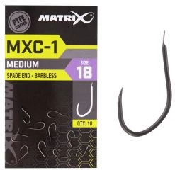 Cheapest 🤩 Matrix MXC-1 Medium Spade End Barbless Hooks Terminal Tackle 🎉
