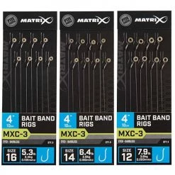 Wholesale 🌟 Matrix MXC-3 Eyed Barbless Bait Band Rigs 10cm Terminal Tackle 🎁