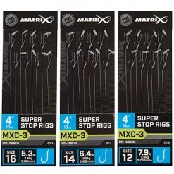 Best Sale 😉 Matrix MXC-3 Eyed Barbless Super Stop Rigs 10cm Terminal Tackle ✨