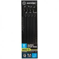 Prologic Fishing Official -Prologic Fishing Official matrix mxc 3 eyed barbless super stop rigs 15cm 1 1