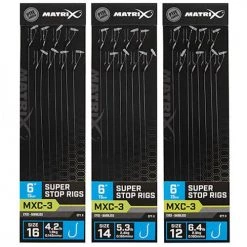 New 😀 Matrix MXC-3 Eyed Barbless Super Stop Rigs 15cm Terminal Tackle ⭐