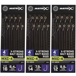 Coupon 🎁 Matrix MXC-4 Eyed Barbless X-Strong Bait Band Rigs 10cm Terminal Tackle 👍