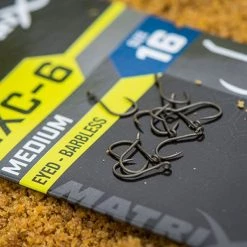 New 🥰 Matrix MXC-6 Medium Eyed Barbless Hooks Terminal Tackle ❤️ -Prologic Fishing Official matrix mxc 6 medium eyed barbless hooks 3 1