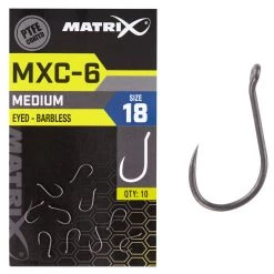New 🥰 Matrix MXC-6 Medium Eyed Barbless Hooks Terminal Tackle ❤️